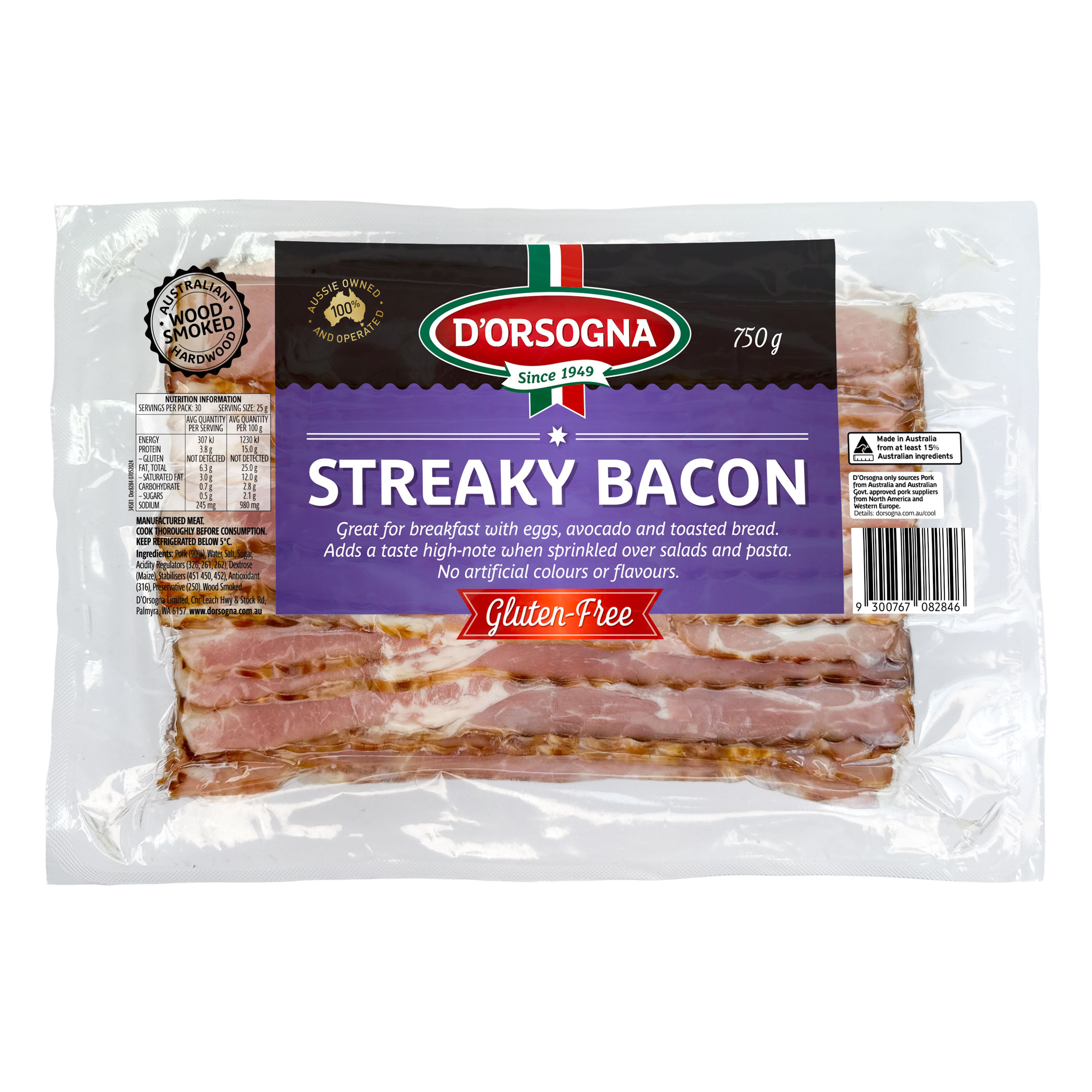 Streaky Bacon 750g